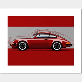 My drawing of the iconic German sports car Posters and Art